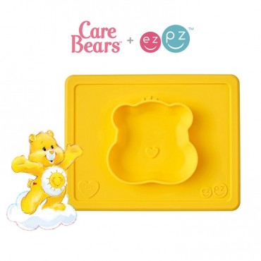 EZPZ Silikonowa miseczka z podkładką 2w1 Care Bears™ Bowl Misia Słoneczne Serce Funshine Bear żółta