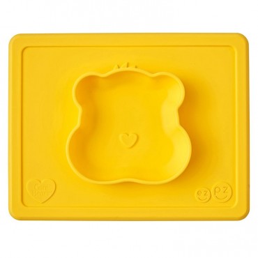 EZPZ Silikonowa miseczka z podkładką 2w1 Care Bears™ Bowl Misia Słoneczne Serce Funshine Bear żółta