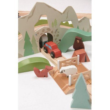 Drewniana kolejka - Podróż po górach Tender Leaf Toys - 12