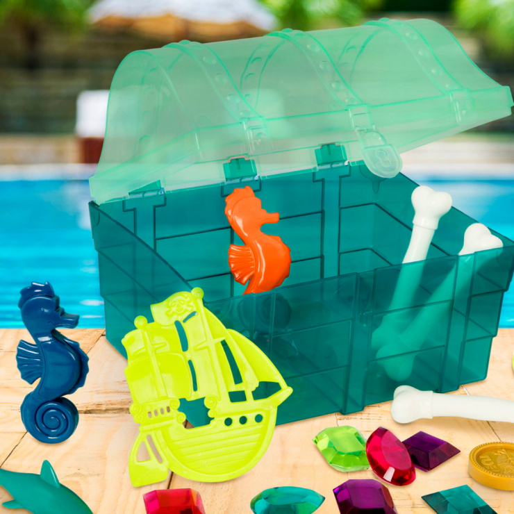 Treasures Ahoy! – Skarby Pirata – zestaw zabawek do wanny i basenu B.Toys - 1