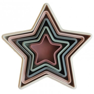 Piramidka sensoryczna Nesting Star Mushie - 5