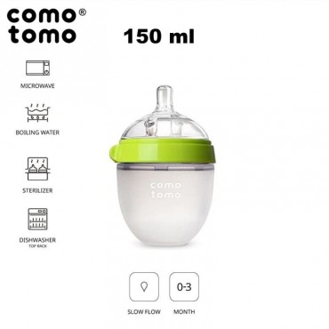 Antykolkowa butelka silikonowa Mom's Breast 150 ml Green Newborn Comotomo