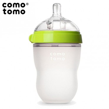 Antykolkowa butelka silikonowa Mom's Breast 250 ml Green Baby Comotomo
