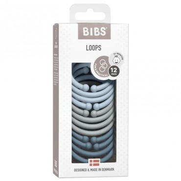 Ogniwa Loops 12-pack Baby Blue & Cloud & Petrol Bibs