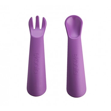 Sztućce 2szt. Purple BIOplastik eKoala