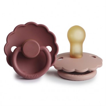 Smoczek Daisy Kauczuk 2-Pack Blush/Woodchuck - Rozmiar 1 Frigg