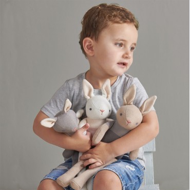 Przytulanka z bawełny organicznej GOTS Taupe Bunny ThreadBear Design - 4