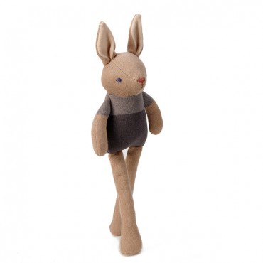 Przytulanka z bawełny organicznej GOTS Taupe Bunny ThreadBear Design - 1