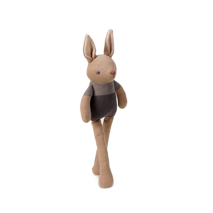 Przytulanka z bawełny organicznej GOTS Taupe Bunny ThreadBear Design - 1