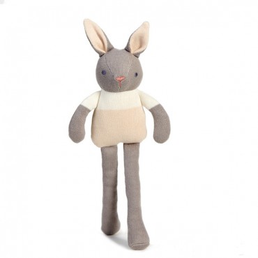 Przytulanka z bawełny organicznej GOTS Grey Bunny ThreadBear Design - 1