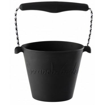 Scrunch-bucket Zwijane wiaderko silikonowe, Czarne Funkit World