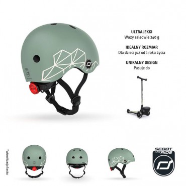 SCOOTANDRIDE Kask XXS-S dla dzieci 1-5 lat Green Lines - 9