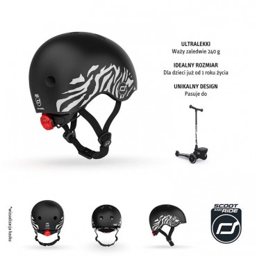 SCOOTANDRIDE Kask XXS-S dla dzieci 1-5 lat Zebra - 11