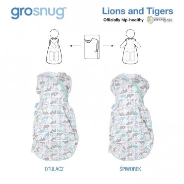 Otulacz-śpiworek Grosnug Lions and Tigers Cosy, GRO Company