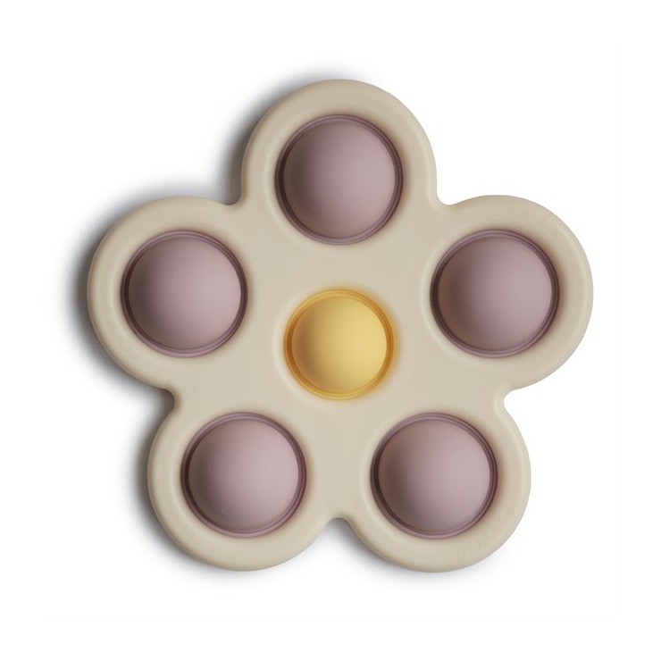 Kwiatek Press Toy Soft Lilac/Pale Daffodil/Ivory Sand Mushie - 1