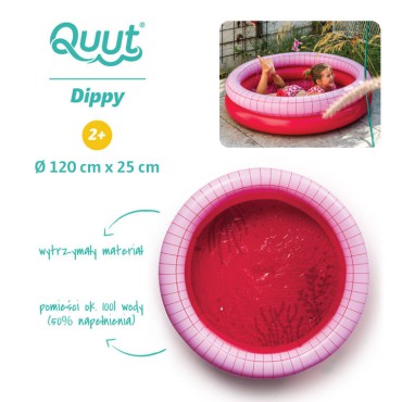 Dmuchany basen duży Ø 120 cm Dippy Cherry Quut