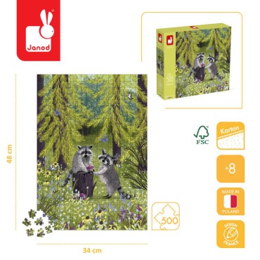 Puzzle artystyczne Psotne szopy 500 el. 8+ Made in Poland Janod - 4