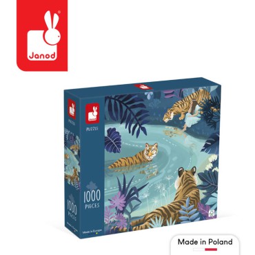 Puzzle artystyczne Spotkanie tygrysów 1000 el. 9+ Made in Poland Janod