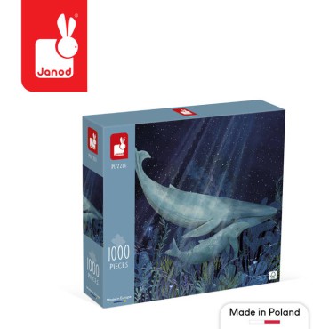 Puzzle artystyczne Wieloryby w głębinie 1000 el. 9+ Made in Poland Janod - 6
