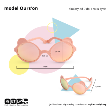 Okulary przeciwsłoneczne Ours'on 0-1 Pink KiETLA - 5