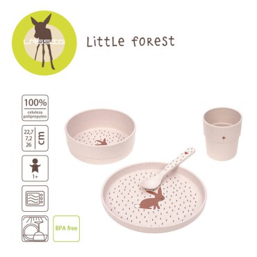 Komplet naczyń dla dzieci Little Forest Zajączek Lassig