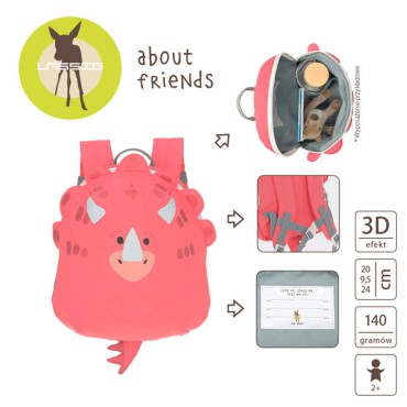 Plecak mini About Friends Dinozaur różowy Lassig - 7