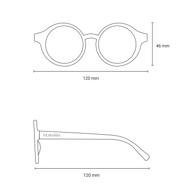 Dziecięce okulary przeciwsłoneczne (1-3 l) UV400 Black Filibabba - 4