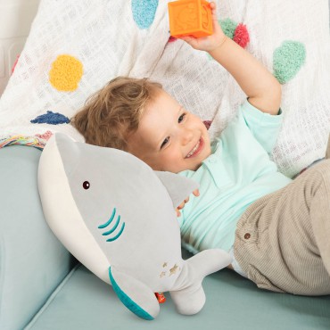 Huggable Squishies – ultramiękka przytulanka-poduszka – pluszowy REKIN Saylor Shark B.Toys