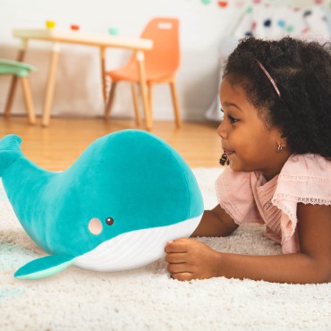 Huggable Squishies – ultramiękka przytulanka-poduszka – pluszowy WIELORYB Willow Whale B.Toys