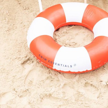 Koło do pływania 90 cm Red White Life Buoy The Swim Essentials