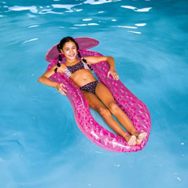 Materac do pływania z siateczką Neon Leopard The Swim Essentials