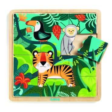 Edukacyjne puzzle drewniane Dżungla Djeco - 2