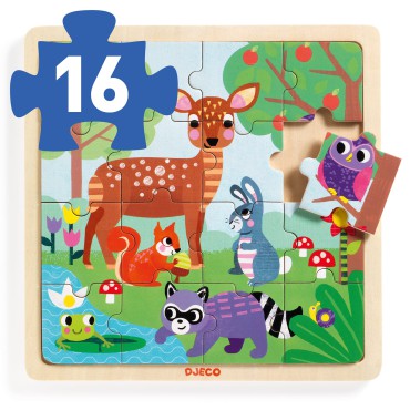 Edukacyjne puzzle drewniane Las Djeco - 2
