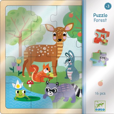 Edukacyjne puzzle drewniane Las Djeco - 4