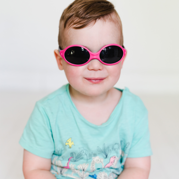 Okulary przeciwsłoneczne dla dzieci Sölar 12 m + różowe bblüv