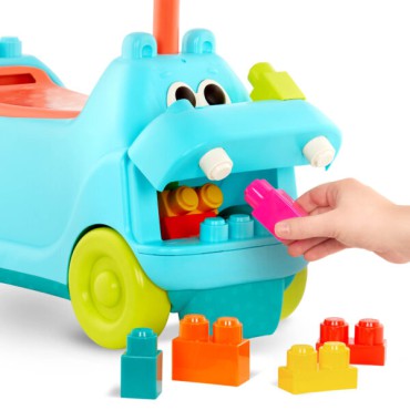 Locbloc Hippo Ride-On with Blocks – Jeździk Hipcio z klockami B.Toys - 4