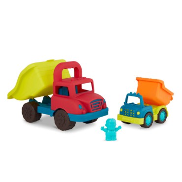 Grab-n-Go Truck Set – zestaw dwóch ciężarówek-wywrotek B.Toys - 4