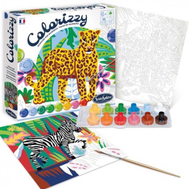 Colorizzy Zebra i lampart malowanie po numerach SentoSphere - 1