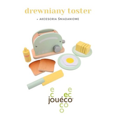Drewniany toster + akcesoria śniadaniowe Jouéco - 3