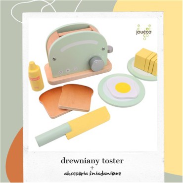 Drewniany toster + akcesoria śniadaniowe Jouéco - 4