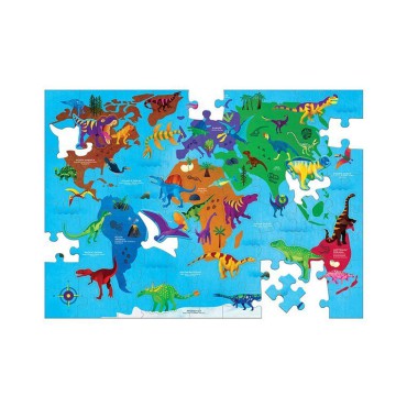 Puzzle Świat dinozaurów z elementami w kształcie dinozaurów 80 el. 5+ Mudpuppy - 10