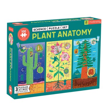 Puzzle edukacyjne 3w1 Anatomia roślin 100 el. 6+ Mudpuppy - 1