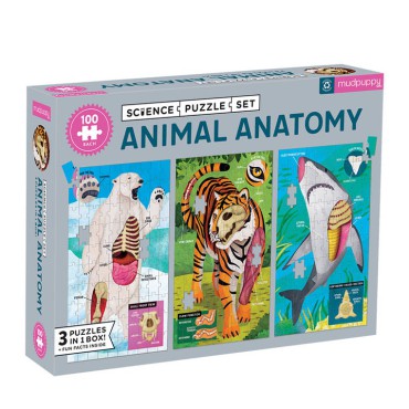 Puzzle edukacyjne 3w1 Anatomia zwierząt 100 elementów 6+ Mudpuppy - 16