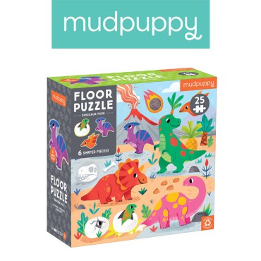 Puzzle podłogowe Park dinozaurów z elementami specjalnymi 25 el. 2+ Mudpuppy - 6