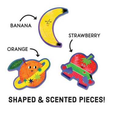 Puzzle sensoryczne z elementami zapachowymi Kosmiczne owoce 60 el. 4+ Mudpuppy - 4