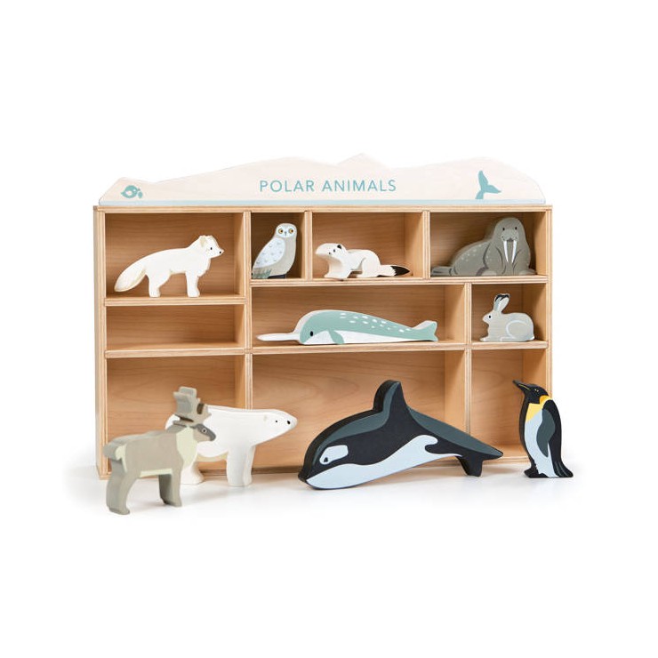 Drewniane figurki do zabawy - zwierzęta polarne Tender Leaf Toys - 1