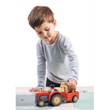 Drewniany traktor z przyczepą i akcesoriami Tender Leaf Toys - 3