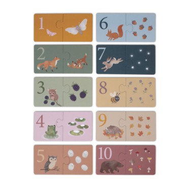 Puzzle do nauki liczenia Nordic animals Filibabba - 3