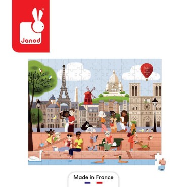 Puzzle w walizce Paryż 200 elementów 7+ Made in France Janod - 9