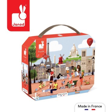 Puzzle w walizce Paryż 200 elementów 7+ Made in France Janod - 10